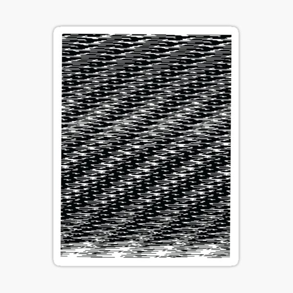 Monochrome Glitch Sticker
