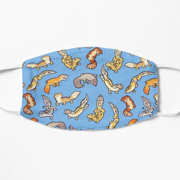 chub geckos in blue Flat Mask