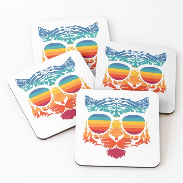 Item preview, Tiger with sunglasses retro designed and sold by MonteGrosso.