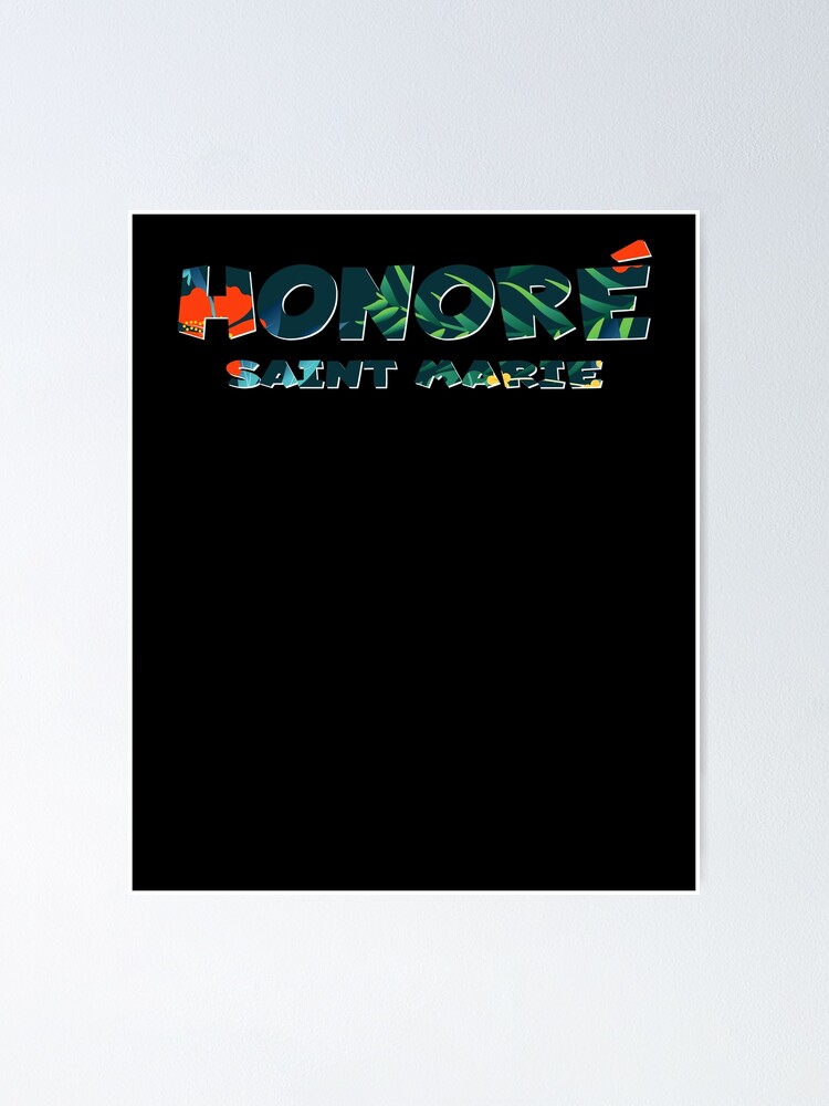"Honore Saint Marie Caribbean Island Paradise Design" Poster by