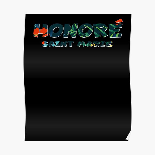 "Honore Saint Marie Caribbean Island Paradise Design" Poster by