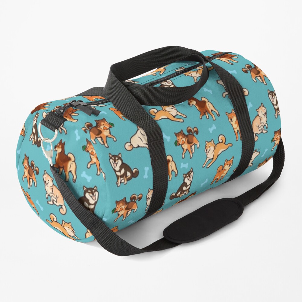 shibes in blue Duffle Bag