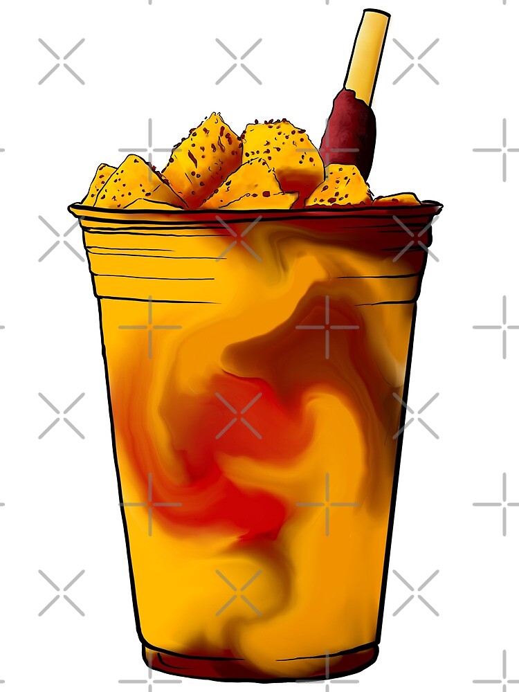 Lámina fotográfica «Pegatina Mangonada Chamoyada Mexican Snack Drawing