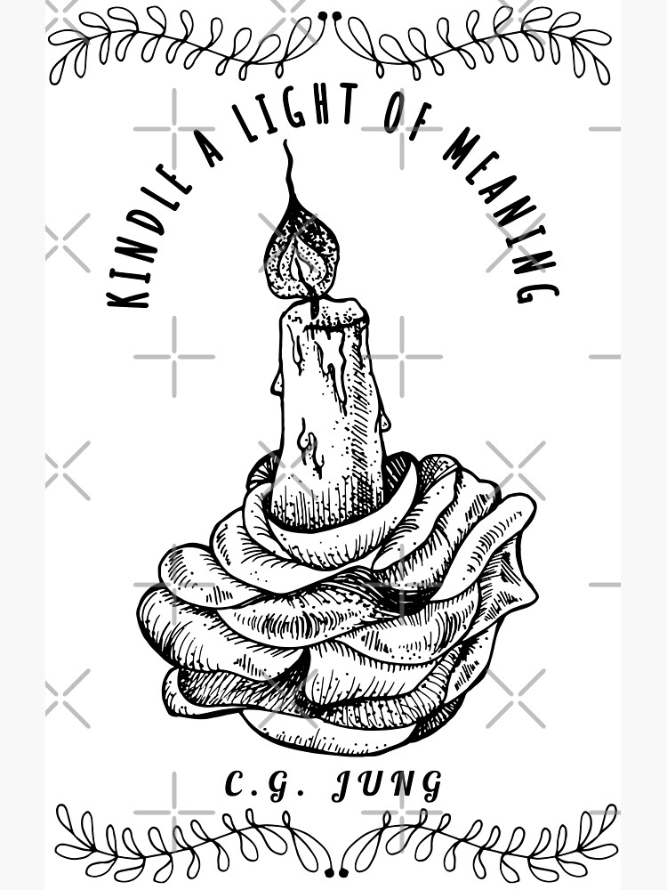 "Kindle A Light of Meaning Carl Jung Psychology Jungian" Poster for