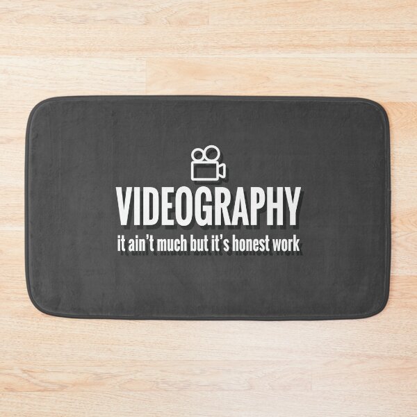Item preview, VIDEOGRAPHY: It Ain't Much But it's Honest Work [WHITE on BLACK] designed and sold by lillywhy.
