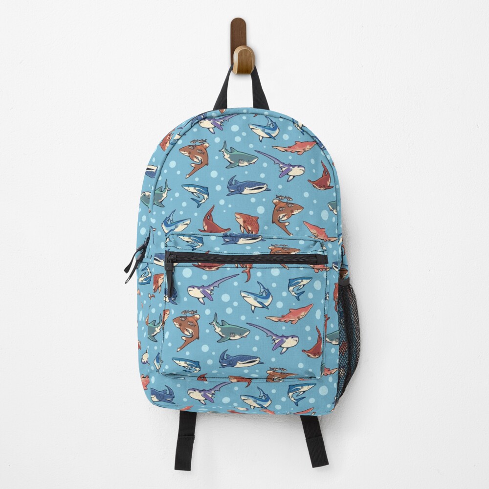 Sharks in the light blue Backpack