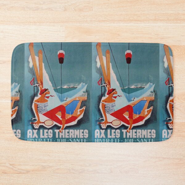 Item preview, Ax Les Thermes vintage travel poster designed and sold by stickart-marek.