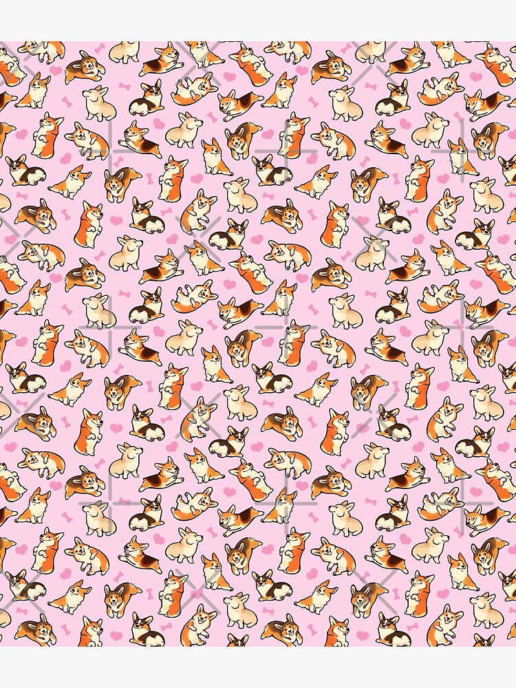 Lovey corgis in pink by Colordrilos