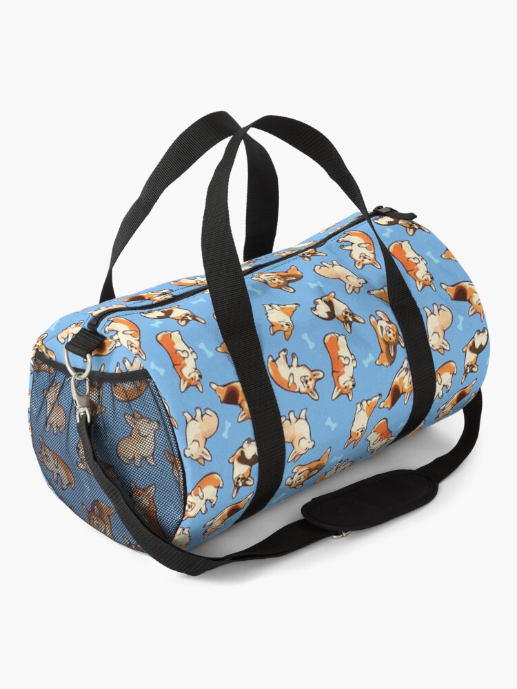 Alternate view of Jolly corgis in blue Duffle Bag