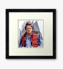 Marty McFly Polygons Framed Print