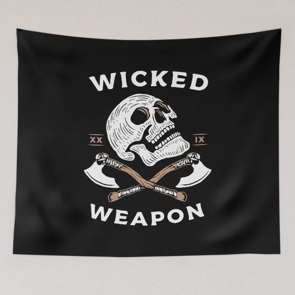 Item preview, Skull and axes wicked weapon designed and sold by trendtis.