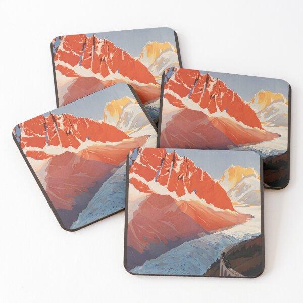 Item preview, Mer de Glace Post PLM vintage travel poster designed and sold by stickart-marek.