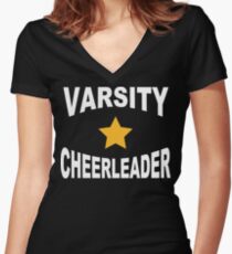 Varsity Cheerleader Women's Fitted V-Neck T-Shirt
