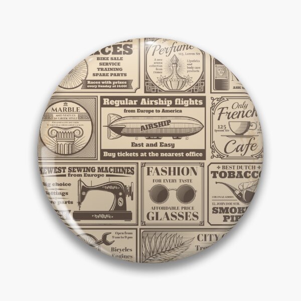 Item preview, Vintage Newspaper Advertising Labels designed and sold by Vector Scout Lab.