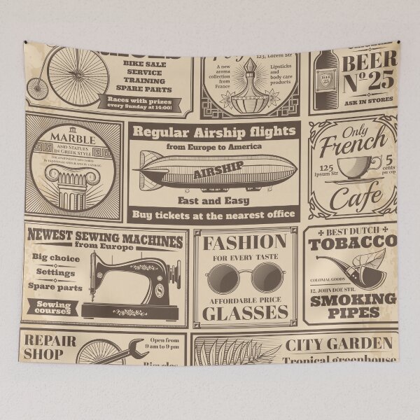 Item preview, Vintage Newspaper Advertising Labels designed and sold by Vector Scout Lab.