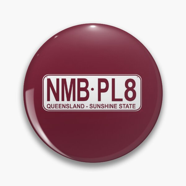 Item preview, NMB.PL8 Queensland - Sunshine State QLD "Number Plate" Number Plate T-Shirt NMB.PL8 Custom Maroon Design White Background License Plate designed and sold by JohnnyMyass.