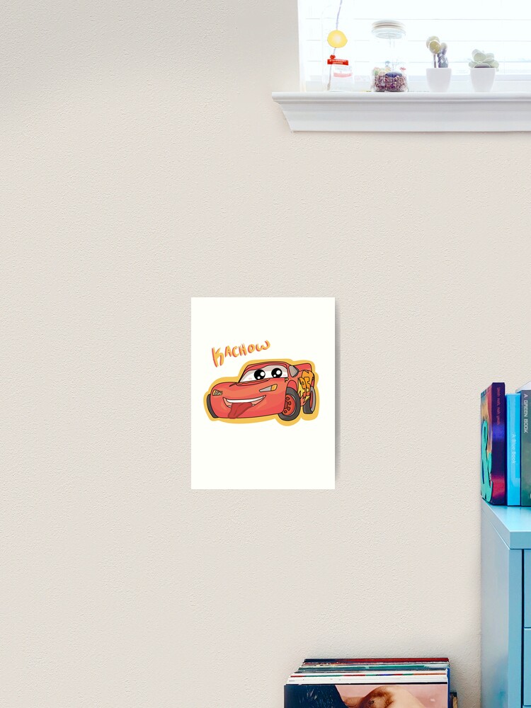 Lámina fotográfica for Sale con la obra «Rayo McQueen (Kawaii Kachow)» de  bombooshka