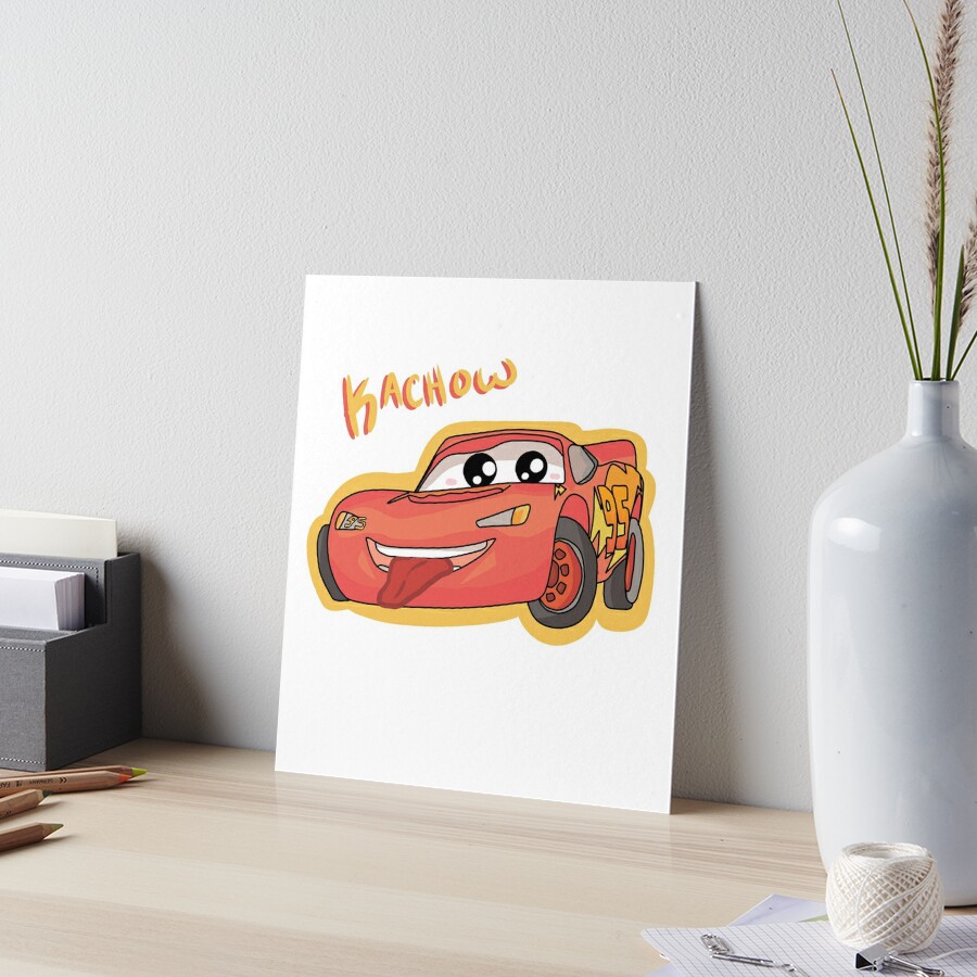 Lámina fotográfica for Sale con la obra «Rayo McQueen (Kawaii Kachow)» de  bombooshka