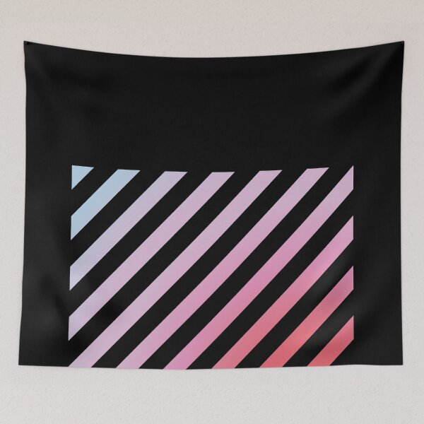 Item preview, Ombre blue, pink and red stripes pattern designed and sold by Sculpted Soul.