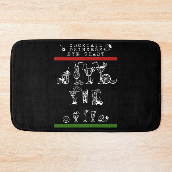Item preview, Cocktail Drinkers Eye Chart Design designed and sold by KoolMoDee.