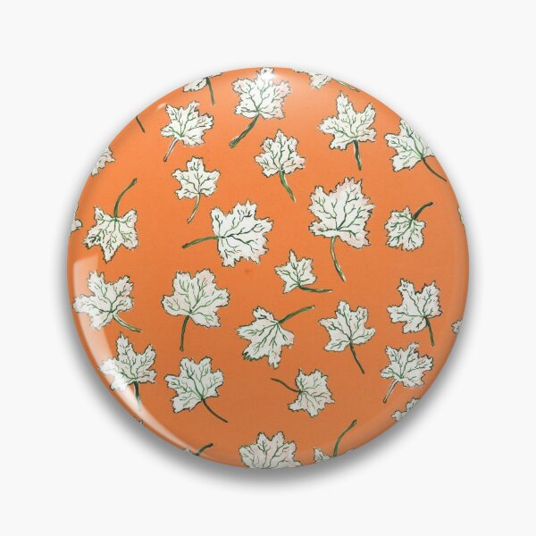 Item preview, leaves pattern - orange designed and sold by KarolinaSt.