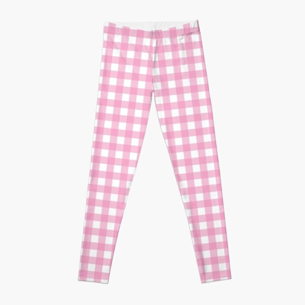 pink gingham leggings