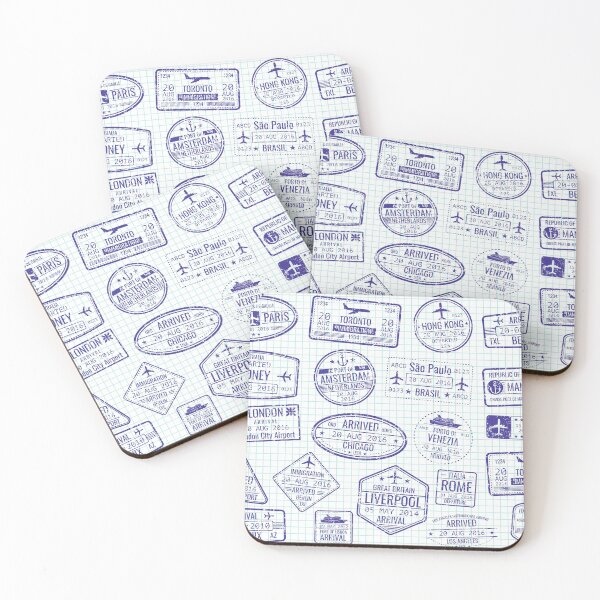 Item preview, Passport Visa Stamps designed and sold by Vector Scout Lab.