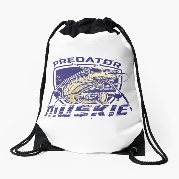 Fishing Muskie Drawstring Bag