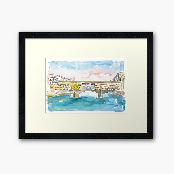 Item preview, Florence Tuscany Ponte Vecchio At Sunset designed and sold by artshop77.