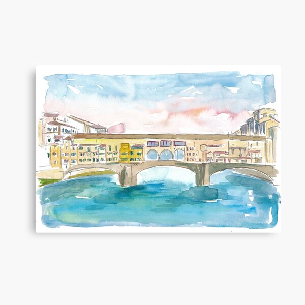 Item preview, Florence Tuscany Ponte Vecchio At Sunset designed and sold by artshop77.