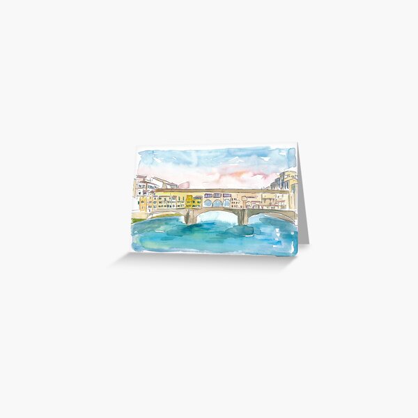 Item preview, Florence Tuscany Ponte Vecchio At Sunset designed and sold by artshop77.