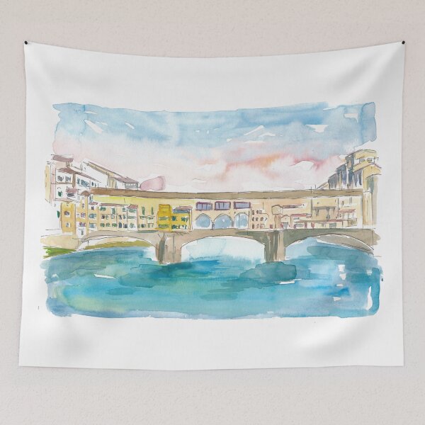 Item preview, Florence Tuscany Ponte Vecchio At Sunset designed and sold by artshop77.