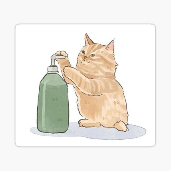 Item preview, cute purell cat designed and sold by jaq-101.