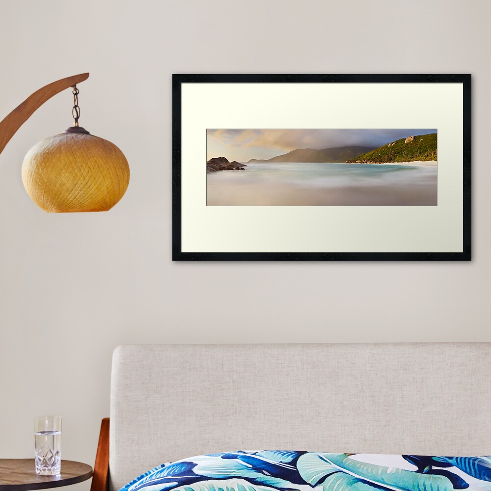 Dawn greets Little Waterloo Bay, Wilsons Promontory, Victoria, Australia Framed Art Print