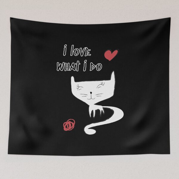 Item preview, White Cat I Love What I Do For A Pet Lover design designed and sold by AYDreamers.