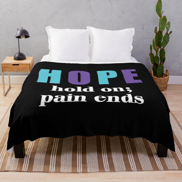 Item preview, Semicolon Hold On Pain Ends Suicide Awareness print designed and sold by AYDreamers.