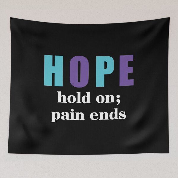 Item preview, Semicolon Hold On Pain Ends Suicide Awareness print designed and sold by AYDreamers.