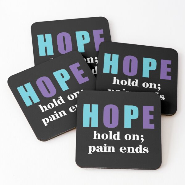 Item preview, Semicolon Hold On Pain Ends Suicide Awareness print designed and sold by AYDreamers.