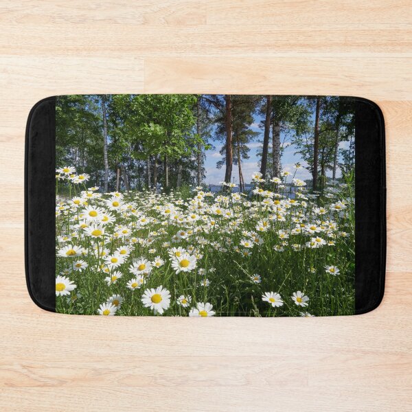 Item preview, The field of daisies and Tampere ibehind the lake. Ox-eye daisy14 designed and sold by Jouko Lehto Photography.