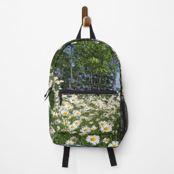 Item preview, The field of daisies and Tampere ibehind the lake. Ox-eye daisy14 designed and sold by Jouko Lehto Photography.