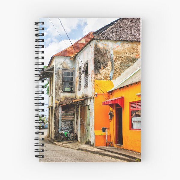 Item preview, Street Scene Old Building Queen Street Speighstown Barbados designed and sold by Stravaigin.