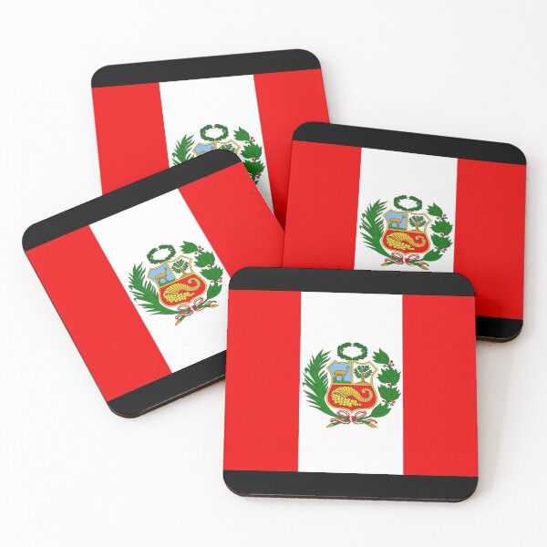 Item preview, Black Peru coat of arms flag designed and sold by AidanMDesigns.