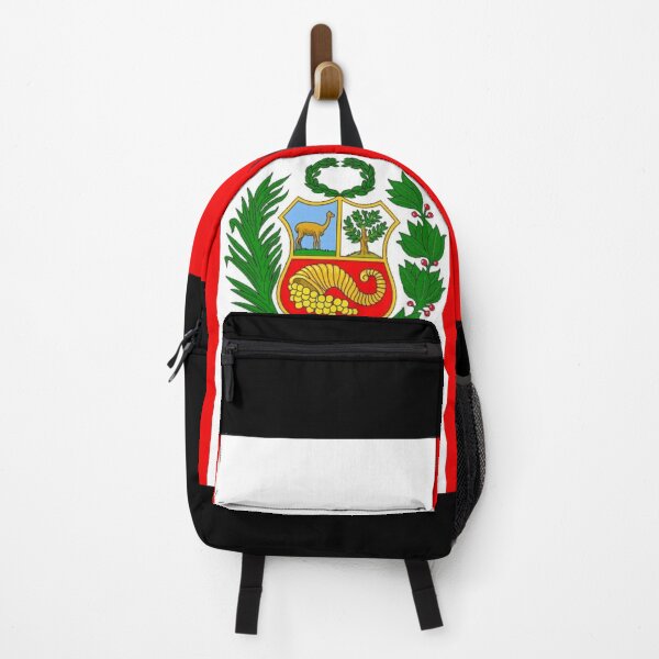 Item preview, Black Peru coat of arms flag designed and sold by AidanMDesigns.