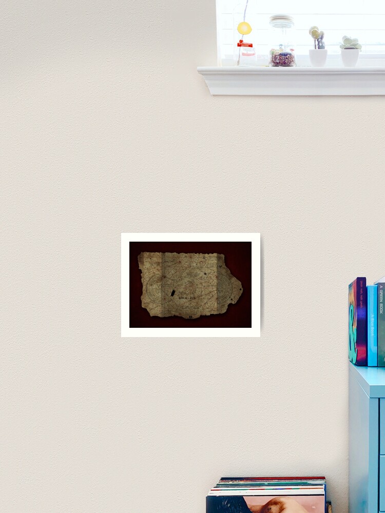 goonies treasure map art print by indestructibbo redbubble