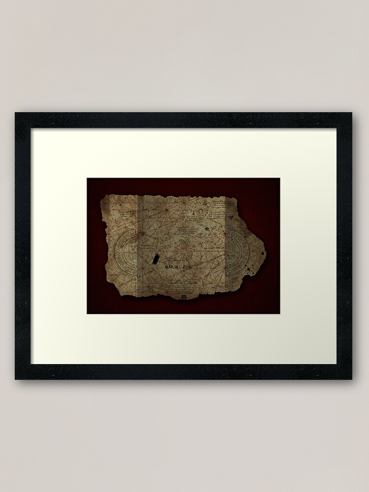 goonies treasure map framed art print by indestructibbo redbubble