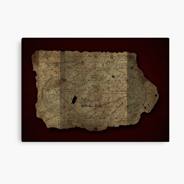 Goonies Treasure Map Canvas Print