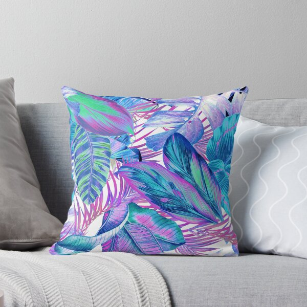 Item preview, vaporwave paradise tropical aesthetic leaves pattern designed and sold by Saburkitty.