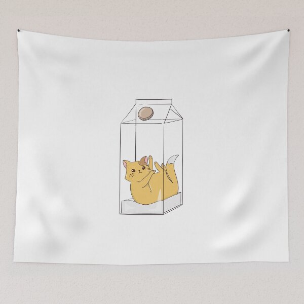 Item preview, My spirit animal is cat ,Funny kitty floating in milk designed and sold by JobaBreezy.