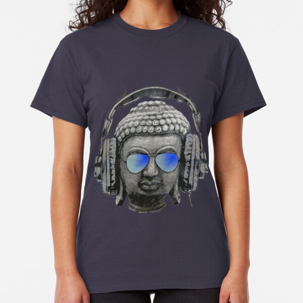 Cool Headphones Hip Hop Groove Buddha Banksy Classic T-Shirt
