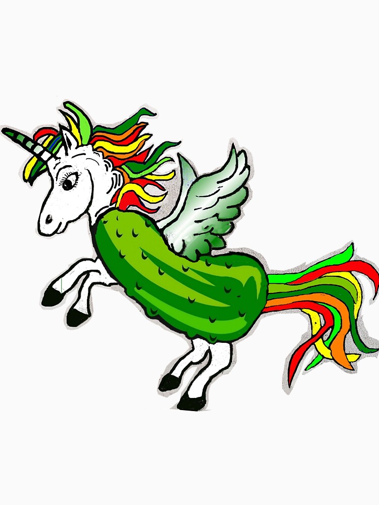 "Pickleish Unicorn" Tshirt by vertigocatface Redbubble